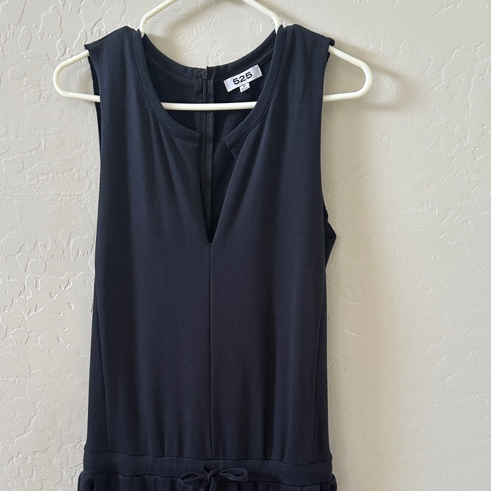 Black Sleeveless Jumpsuit by 525